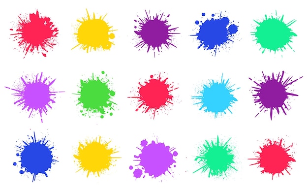 Paint splatters set