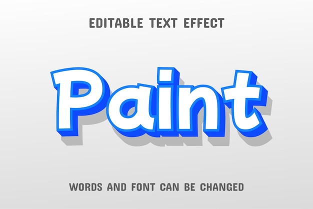 Paint text editable text effect