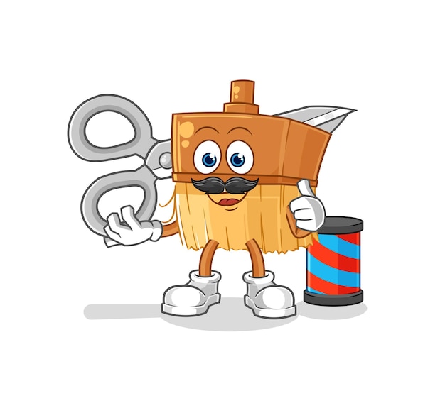 Paintbrush barber cartoon cartoon mascot vector