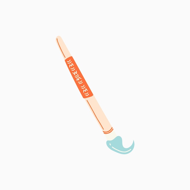 Paintbrush Bright Cute Stationery Illustration