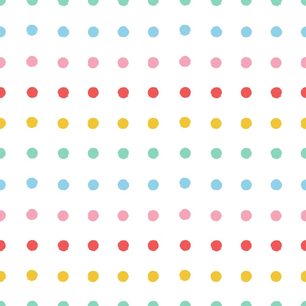 Painted polka dots seamless pattern