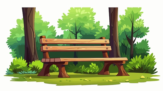 a painting of a bench with a picture of a bench on it