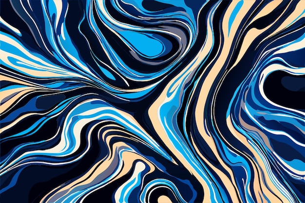 Vector a painting of a blue black and white striped pattern