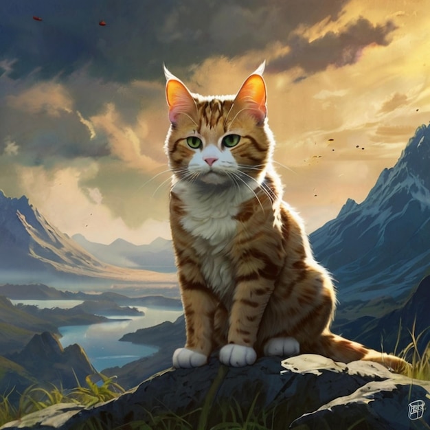 a painting of a cat that is called tabby