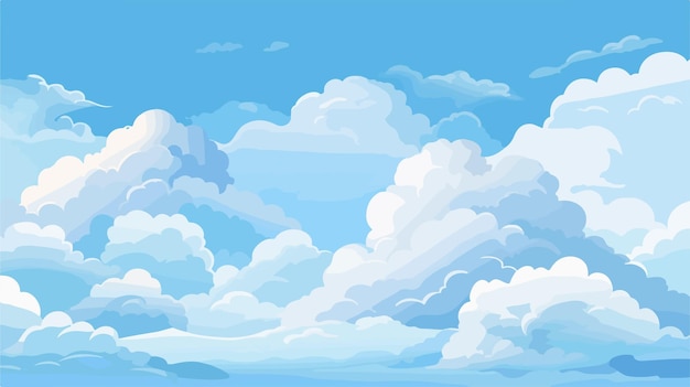 a painting of clouds and the sky