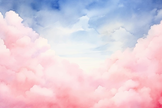 Vector a painting of clouds with a bird in the sky