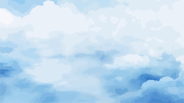 Vector a painting of clouds with a blue background