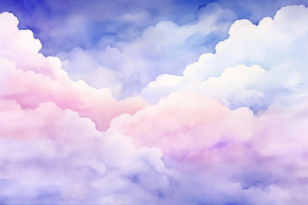 a painting of a colorful sky with clouds and the sun