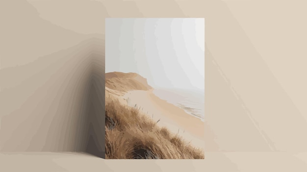 a painting of a desert by person vector