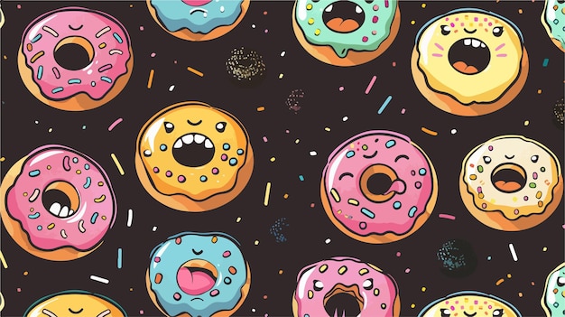 a painting of donuts with sprinkles and sprinkles