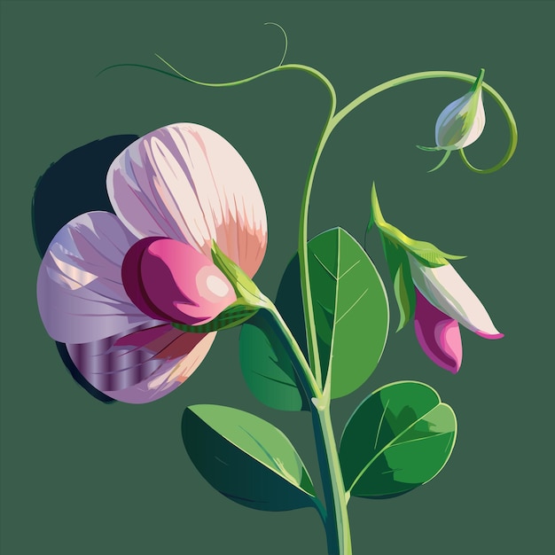 Vector a painting of a flower with the word quot tulip quot on it