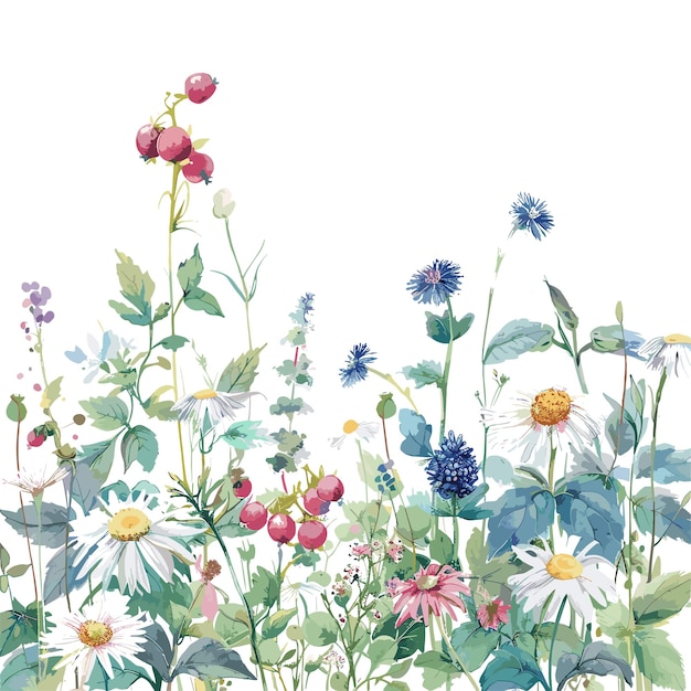 a painting of flowers and plants with the words quot spring quot on the bottom