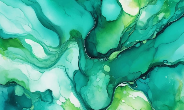 Vector a painting of green and blue dye by person