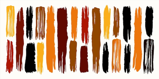 a painting of orange and brown colors with a brown background