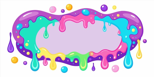 a painting of a rainbow colored liquid with a purple background