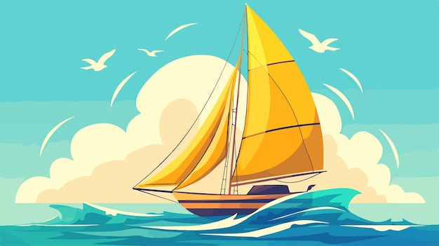 a painting of a sailboat with the words  sail  on it