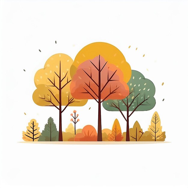 a painting of trees with the word quot autumn quot on it