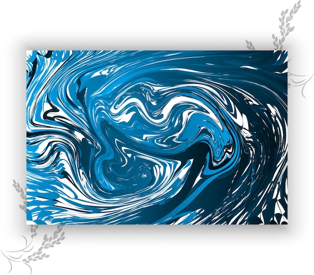 Vector a painting of a wave that is blue and black