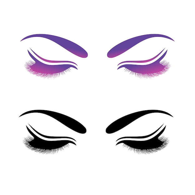 A pair of beautiful eyebrows Elegant Logo Design