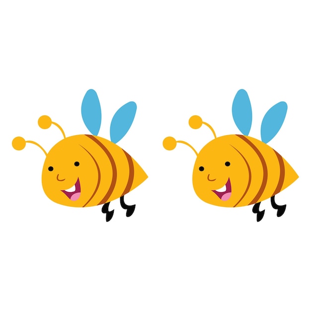 A pair of bees