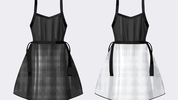 a pair of black and white vests with black straps