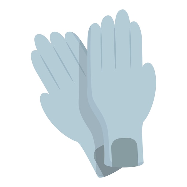 Vector pair of blue medical gloves lying on top of each other