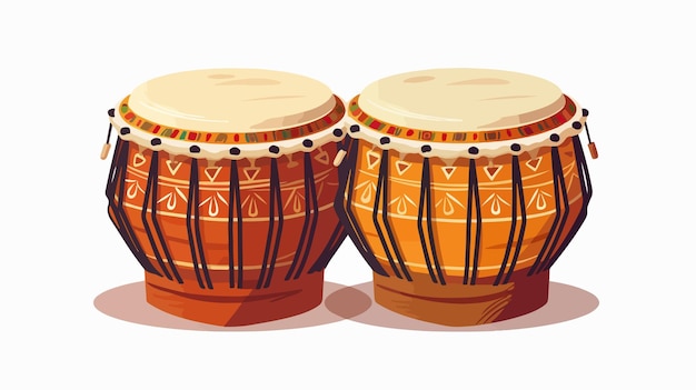 Vector a pair of drums with a black band on the bottom