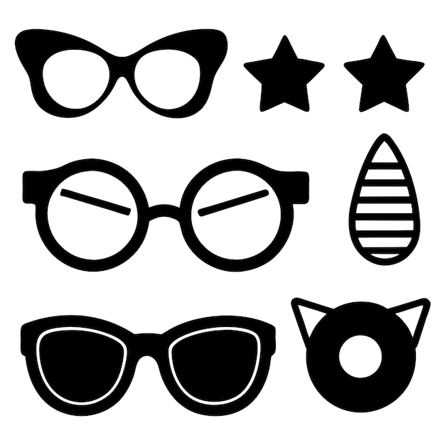 Vector a pair of glasses with a star on them