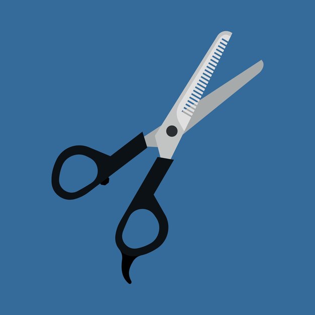 A pair of scissors with a black handle and a white handle.