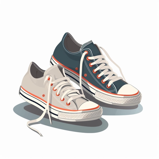 Pair of Sneakers with different colours