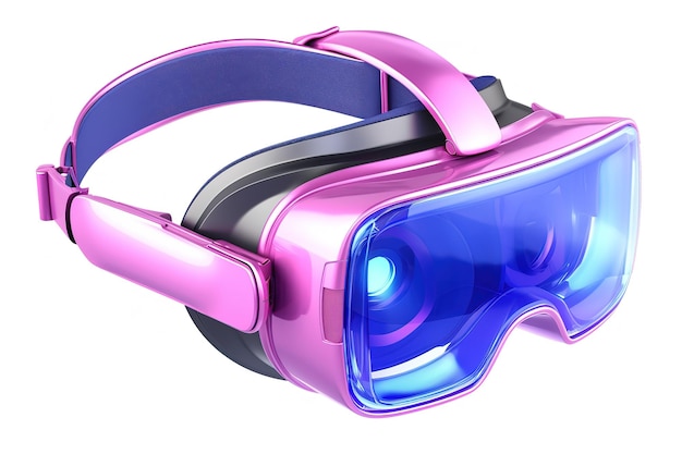 Vector a pair of virtual reality goggles with a pink lens