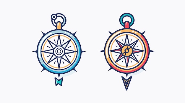 a pair of watches with a compass and a compass