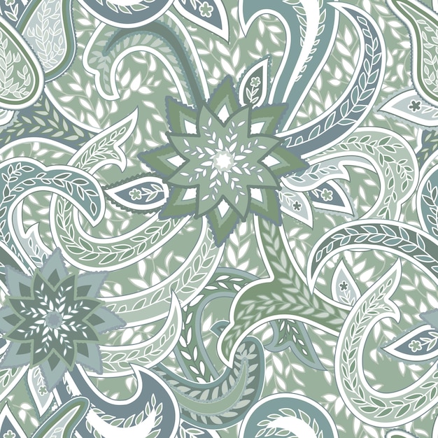 Paisley background with Eastern ornaments