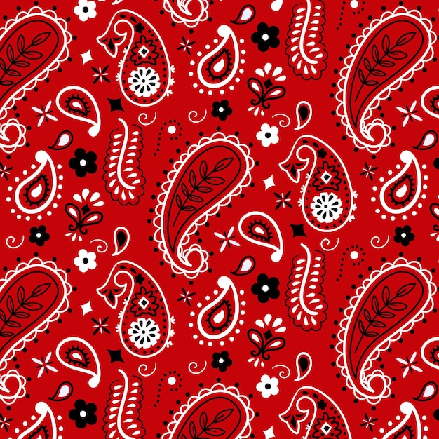 Paisley bandana seamless pattern