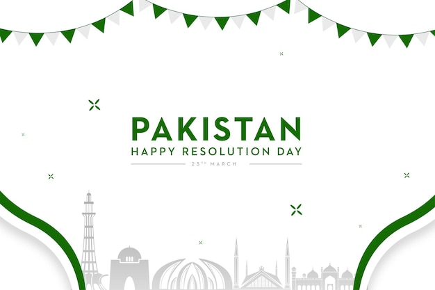 Pakistan Day. 23rd March. The Day of Pakistan. Resolution day