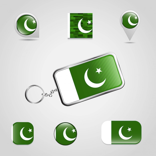 Pakistan flag with creative design vector