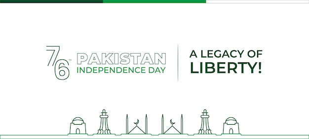 Pakistan Independence Day Banner with Design