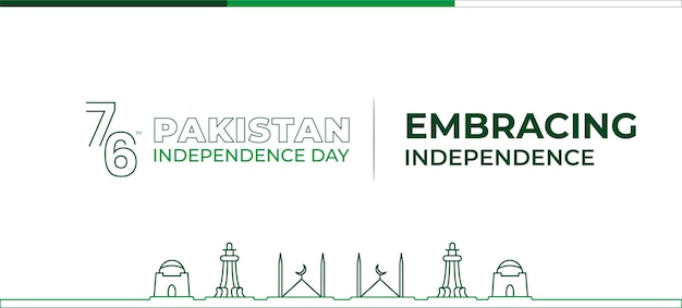 Pakistan Independence Day Banner with Design