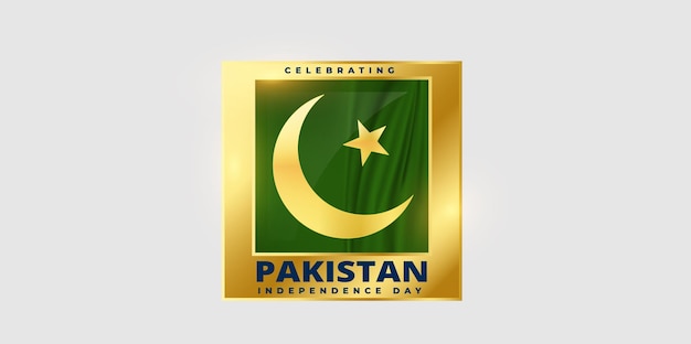 Pakistan Independence Day Logo Template