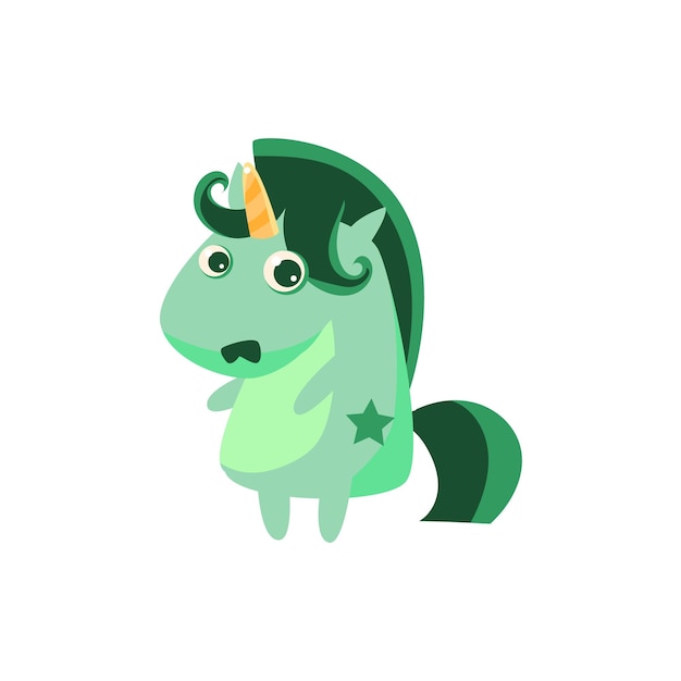 Pale Unicorn With Green Crest