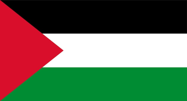 Palestine national flag vector illustration