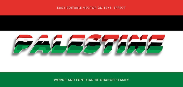 Palestine text effect editable flag text style