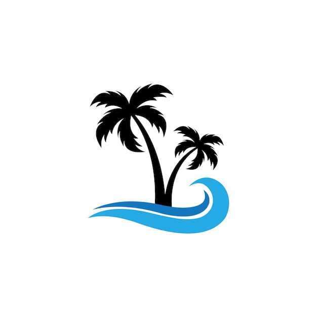 palm beach logo icon design template vector