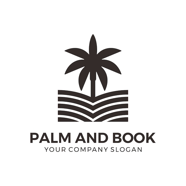 Palm and book logo design