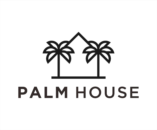 palm house logo icon vector design