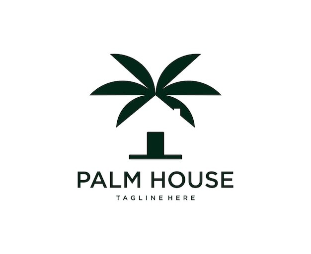 Palm house logo symbol icon design vector template