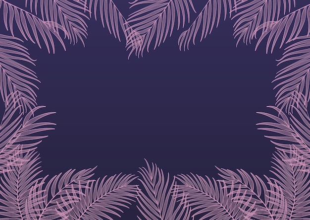 Palm leaves background vector Palm Leaves line arts design for wall arts fabric prints and back