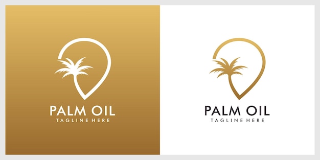 Palm logo design creative concept simple Premium Vector