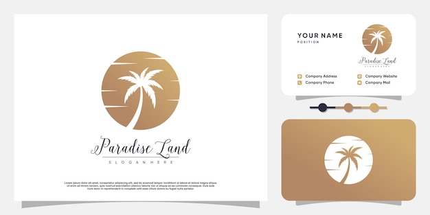 Palm logo design vector with creative simple and unique concept