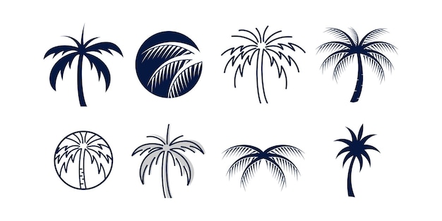 Palm logo design vector with creative unique style